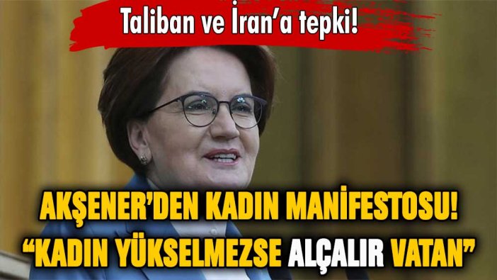 Akşener'den kadın manifestosu: “Kadın yükselmezse alçalır vatan”