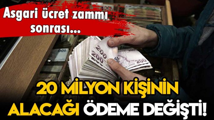 Asgari ücret zammı ile hepsi değişti: İşte milyonların alacağı yeni ödemeler