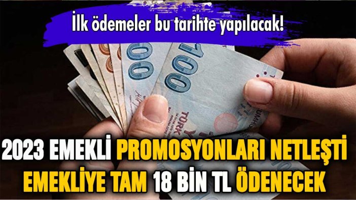 2023 emekli promosyonları belli oldu: Emekliye tam 18 bin TL ödenecek!