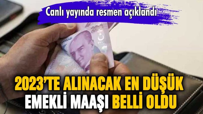 2023'te alınacak en düşük emekli maaşı belli oldu!