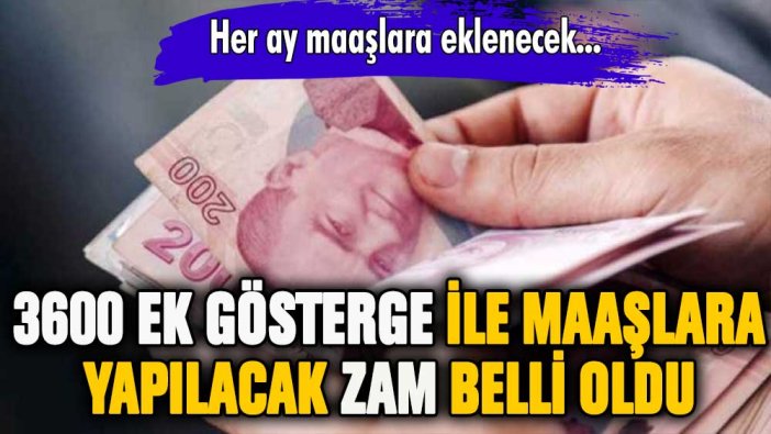 3600 ek gösterge maaşlara ne kadar etki edecek?