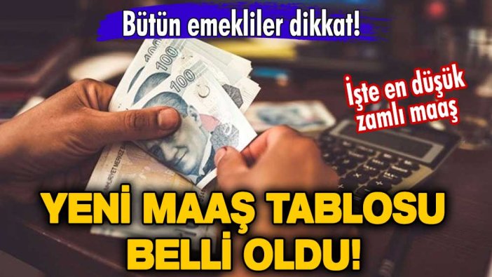 Yeni maaş tablosu belli oldu! SSK, Bağ-kur ve bütün emekliler dikkat! İşte en düşük zamlı maaş