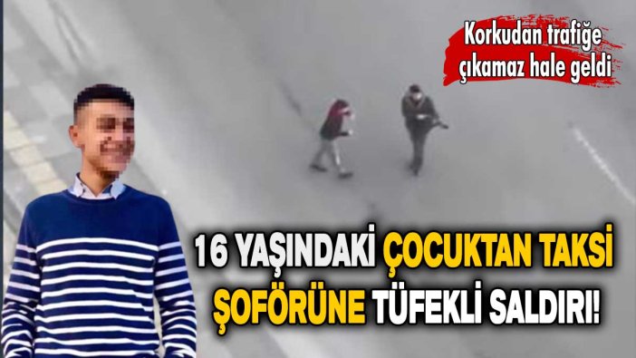 16 yaşındaki çocuk dehşet saçtı: Taksi şoförüne tüfekle ateş etti!