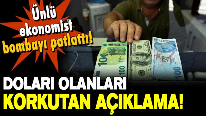 Ünlü ekonomistten doları olanları panikleten açıklama!