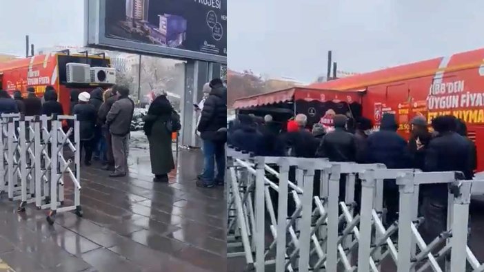 Ankara'da buz gibi havada 'ucuz et' kuyruğu! İşte yoksulluğun fotoğrafı