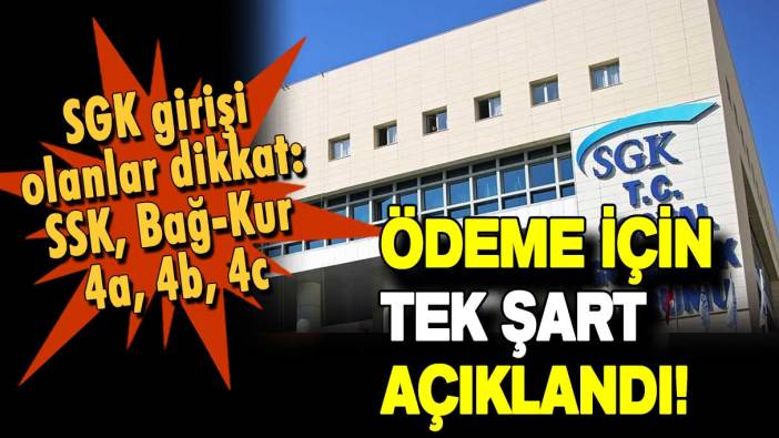 SGK girişi olanlar hak kazanacak: SSK, Bağ-Kur, 4A, 4B ve 4C'lilere toplu ödeme için tek şart!