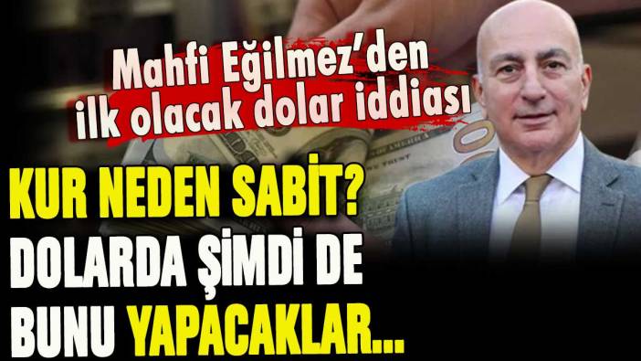 Mahfi Eğilmez ilk kez böyle söyledi: Doları olanlar dikkat... Kurda bunu yapacaklar