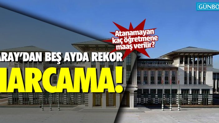 Saray'dan beş ayda rekor harcama!