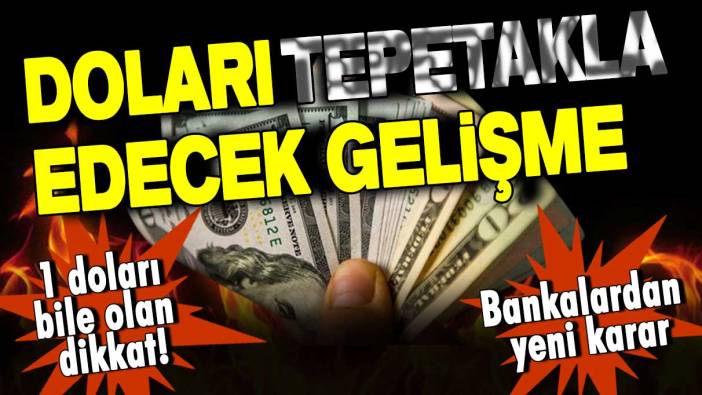 1 doları bile olan dikkat! Bankalardan yeni karar! Doları tepetaklak edecek gelişme