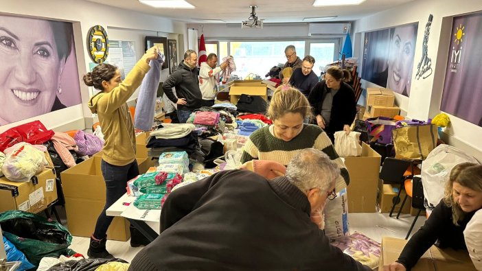 İYİ Parti Sarıyer İlçe Başkanlığı'ndan deprem bölgesine anlamlı destek