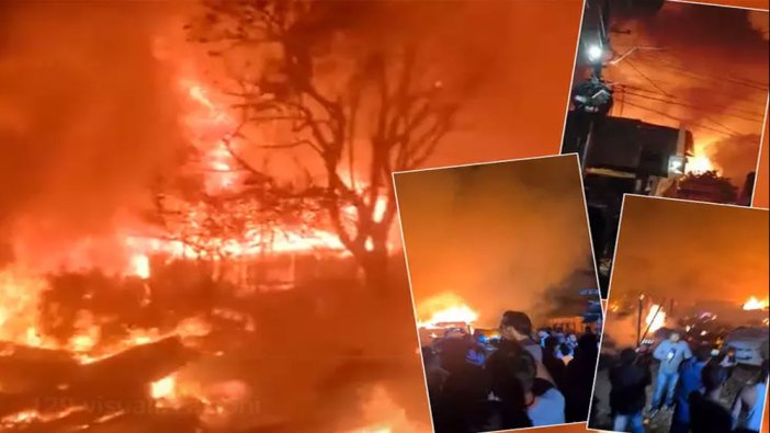 Hindistan’da çıkan yangında alevler 150’den fazla evi yuttu