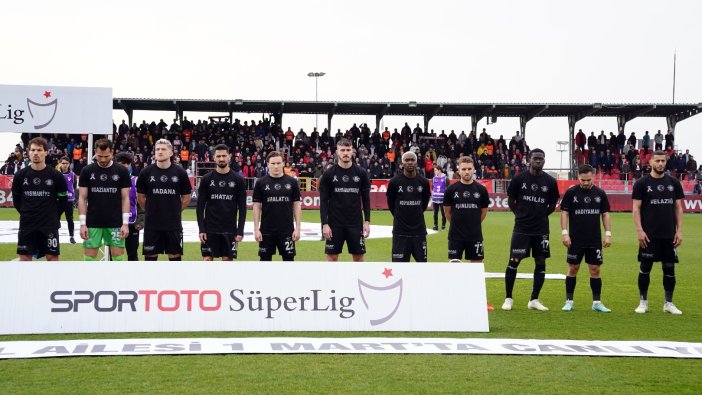 Adana Demirspor, maça siyah forma ile çıktı