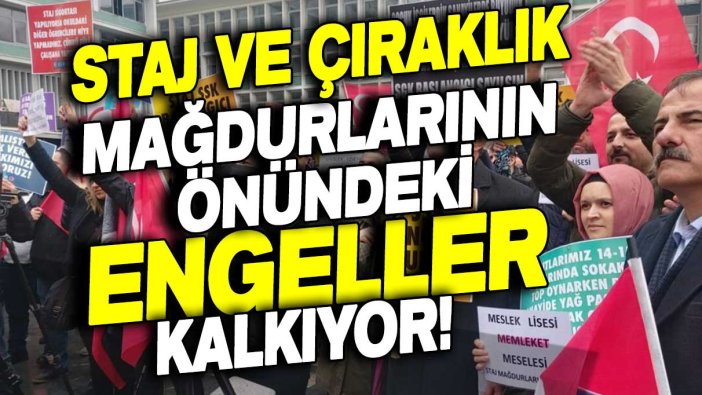 Son günlerde geldi: EYT'de staj ve çıraklık mağdurlarının önündeki engeller kalkıyor