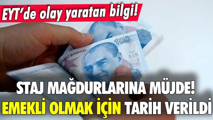 Staj ve çıraklık mağdurlarına müjde! Bu tarihten sonra doğanlar EYT'li olacak