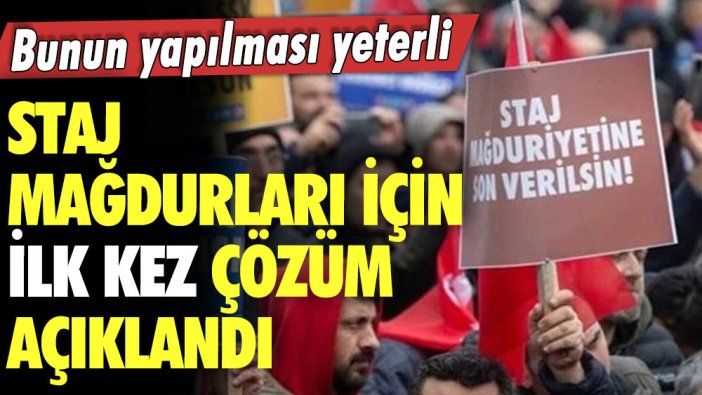 Staj ve çıraklık mağdurları için ilk kez çözüm açıklandı: Bunun yapılması yeterli