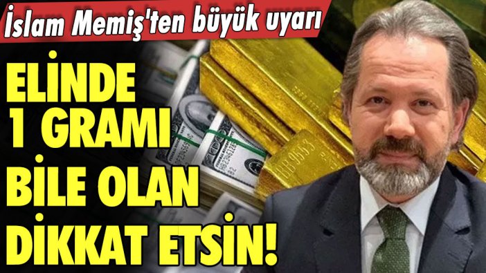 Elinde 1 gramı bile olan dikkat etsin! İslam Memiş'ten büyük uyarı