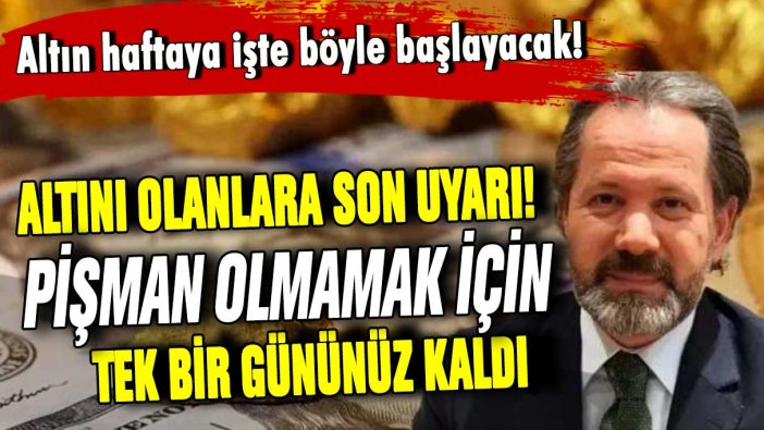 İslam Memiş'ten altını olanlara son uyarı! Sadece 1 gününüz kaldı