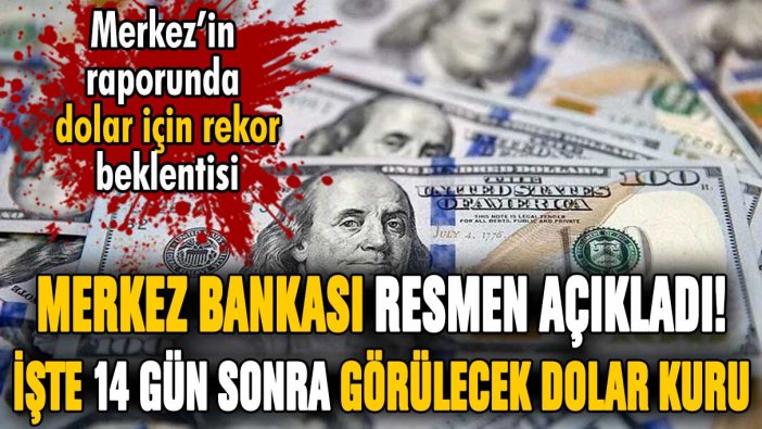 Merkez Bankası resmen açıkladı: İşte 14 gün sonra görülecek dolar kuru