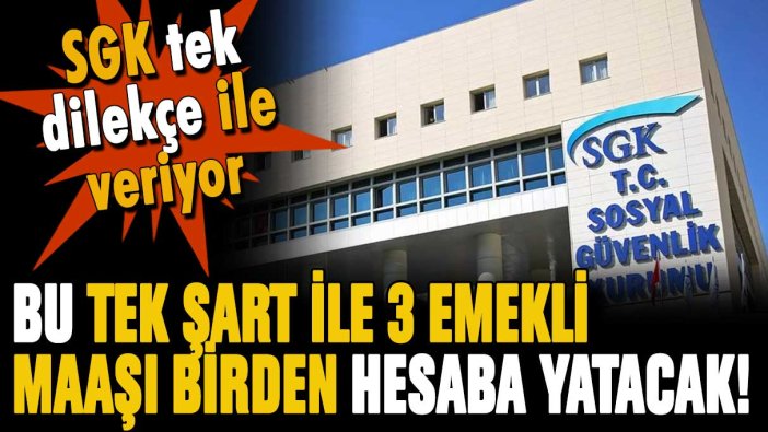 SSK ve Bağ-Kur dahil! Bu şartı taşıyan emekliler tek dilekçe ile 3 maaş alacak