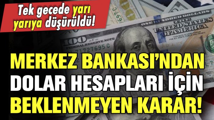 Dolar hesabı olanları ilgilendiriyor! Merkez Bankası'ndan bir yasak daha geldi