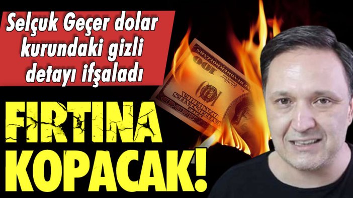 Selçuk Geçer dolar kurundaki gizli detayı ifşaladı! Fırtına kopacak