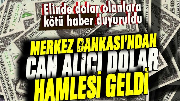 Dolar hesabı olanlar dikkat! Doları olanın elinde kalacak... İşte Merkez Bankası'nın yeni hamlesi