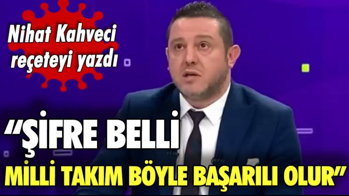 Nihat Kahveci reçeteyi yazdı: Milli Takım ancak böyle başarılı olur!