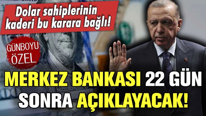 Doları olanların kaderi buna bağlı: Merkez Bankası 22 gün sonra açıklayacak