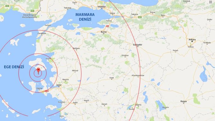 Ege Denizi'nde 6,2 büyüklüğünde deprem