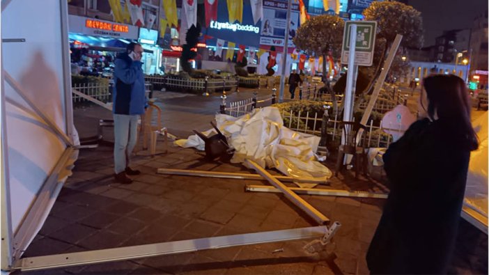 İYİ Parti seçim standına saldırı