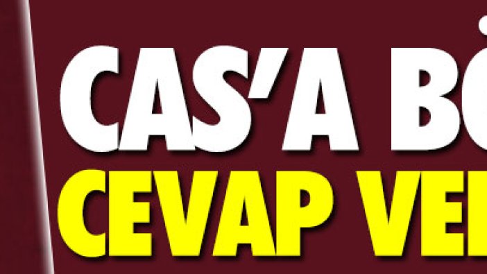 Trabzonspor CAS'a cevap verdi!