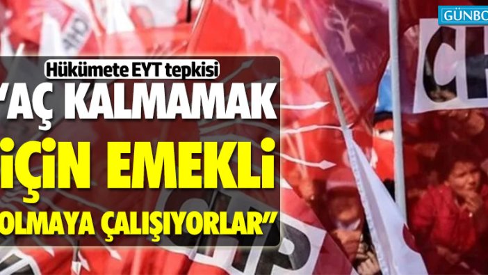 CHP'den EYT açıklaması!