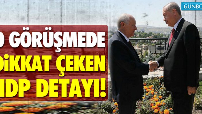 Erdoğan-Bahçeli görüşmesinde dikkat çeken HDP detayı!