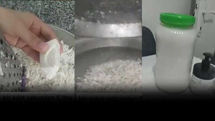 Enflasyon ev hanımlarını kimyager yaptı: 1 kalıp sabundan 5 litre sıvı sabun nasıl çıkar
