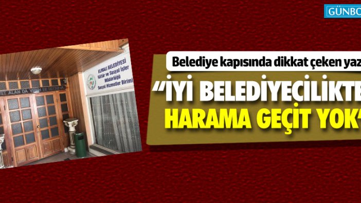 "İYİ belediyecilikte harama geçit yok"