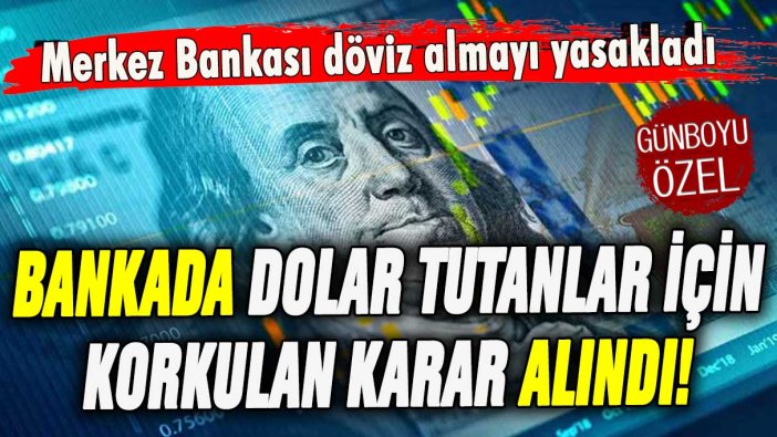 Bankada dolar tutanlar için korkulan oldu: Merkez Bankası kararıyla resmen yasaklandı