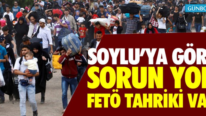 Soylu: "Suriyeliler meselesini FETÖ tahrik ediyor"