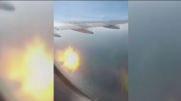 Motoru alev alan yolcu uçağı acil iniş yaptı