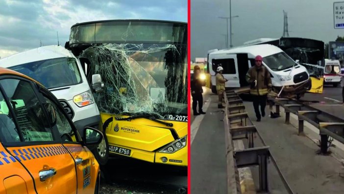 Pendik'te İETT otobüsü minibüsle çarpıştı