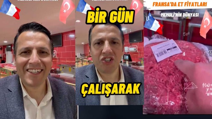 Erdoğan raflar boş demişti: İşte Fransa'da bir günlük kazançla alınan et!