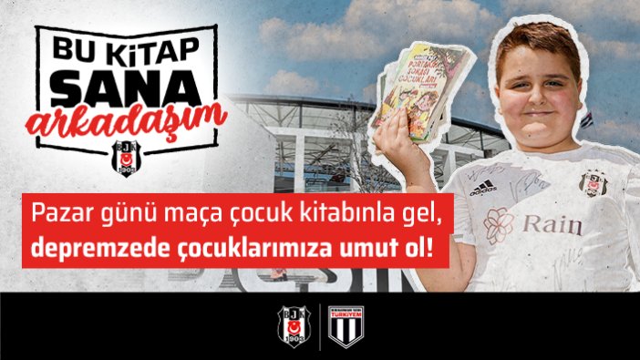 Beşiktaş, "Bu Kitap Sana Arkadaşım" projesini Galatasaray maçıyla başlatacak