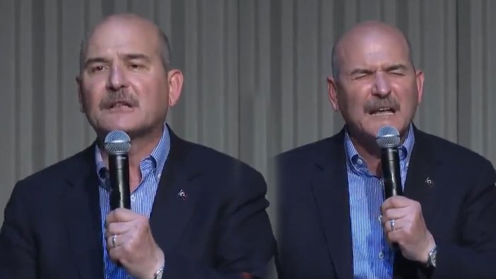 Titreye titreye konuştu: Süleyman Soylu'nun kendinden geçtiği anlar
