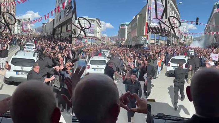 Van Bay Kemal’i böyle karşıladı! Yollar, kaldırımlar doldu taştı