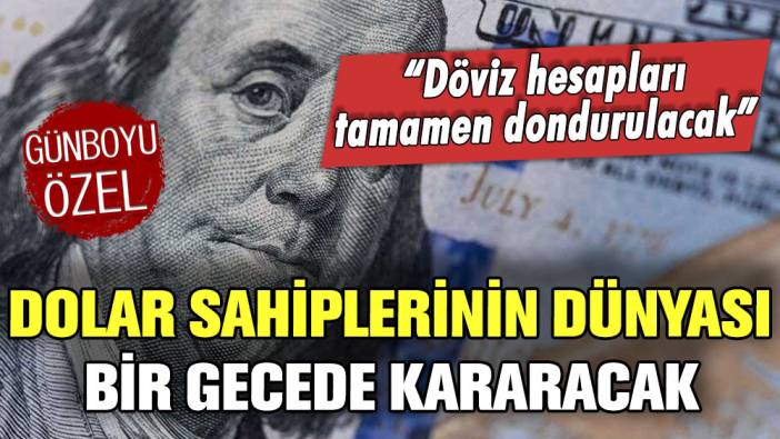 Dolar sahiplerinin dünyası bir gecede kararacak: ''Döviz mevduatları dondurulacak''