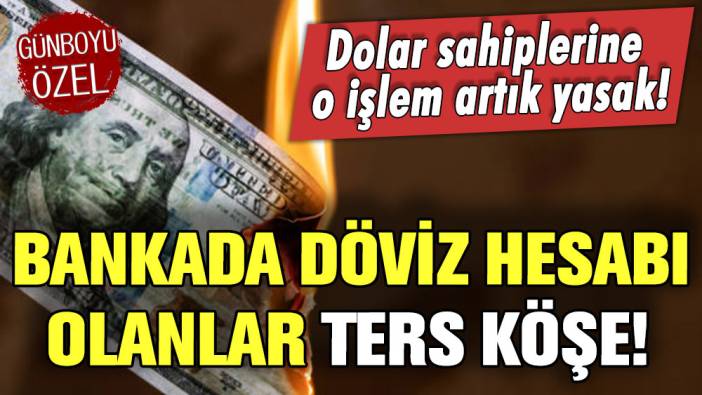 Bankada döviz hesabı olanlar ters köşe: Merkez Bankası'ndan dolar sahiplerine yeni yasak