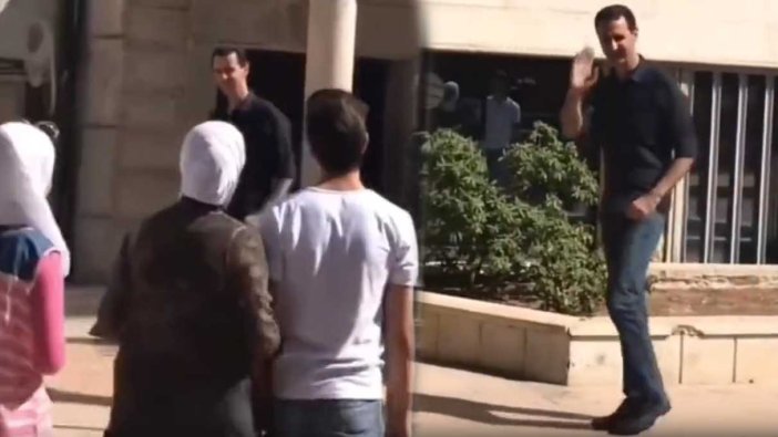 Tek başına görenler inanamadı! Beşşar Esad'ın Suriye'deki son görüntüsü