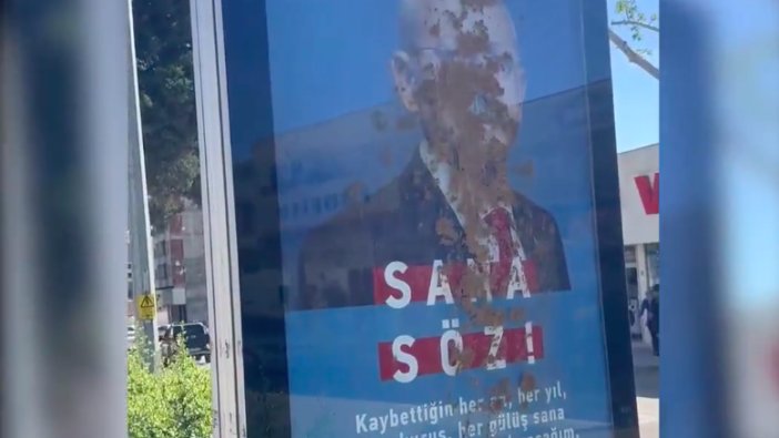 Kahramanmaraş'ta Kılıçdaroğlu afişlerine çamur atıldı