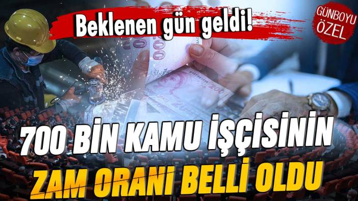 700 bin kamu işçisinin beklediği zam oranı açıklanıyor