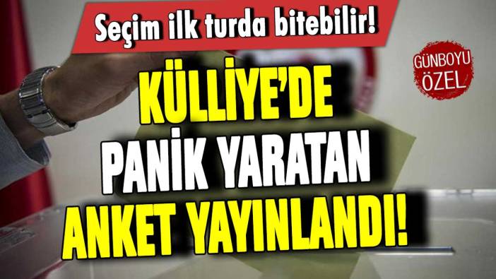 Seçimden önce son seçim anketini yayınladı! Külliye'de panik yaratan sonuçlar