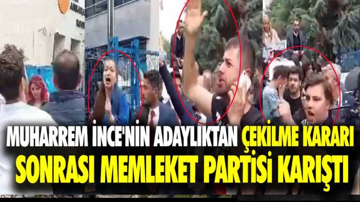 Muharrem İnce'nin adaylıktan çekilme kararı sonrası Memleket Partisi karıştı!